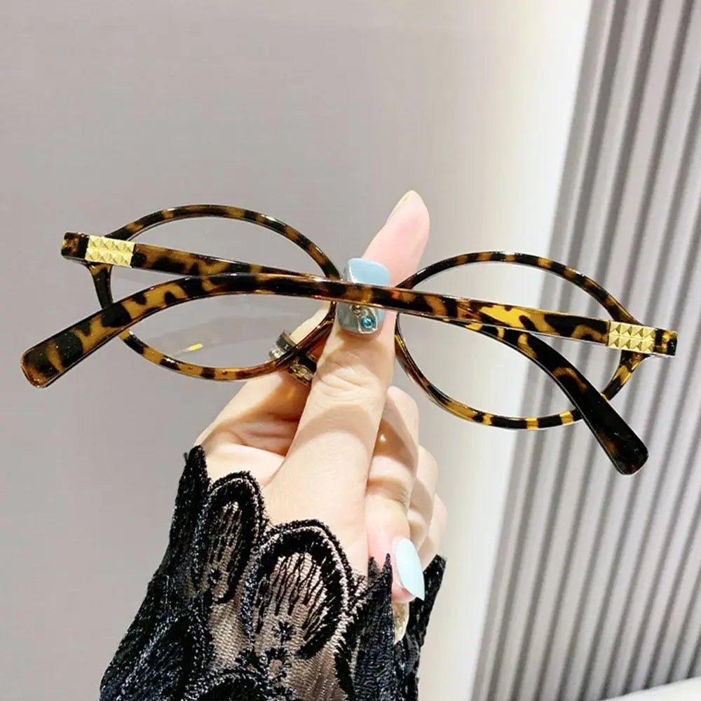 Cat Shop Boys - Y2K Retro Oval Frame Glasses Women Female Sweet Cool Eyewear Trend Reading Computer Anti Blue Light Eyeglasses