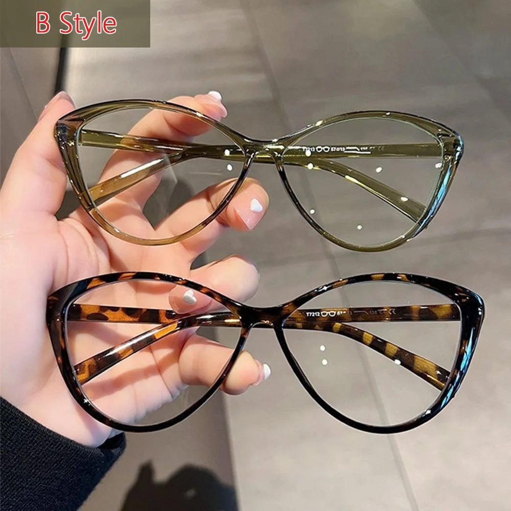 Cat Shop Boys - Y2K Retro Oval Frame Glasses Women Female Sweet Cool Eyewear Trend Reading Computer Anti Blue Light Eyeglasses