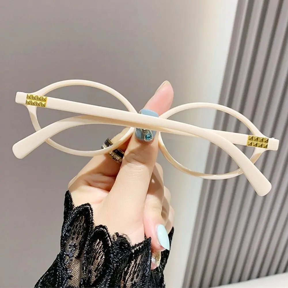 Cat Shop Boys - Y2K Retro Oval Frame Glasses Women Female Sweet Cool Eyewear Trend Reading Computer Anti Blue Light Eyeglasses