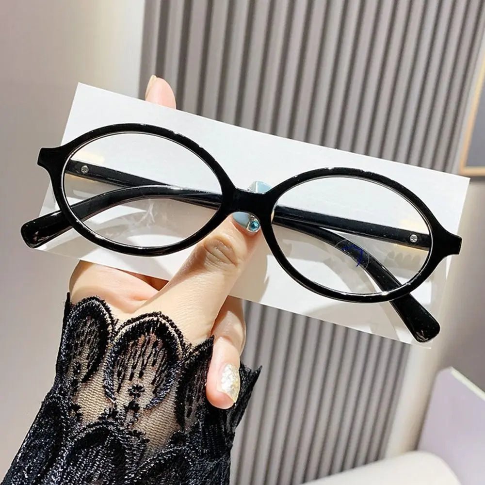 Cat Shop Boys - Y2K Retro Oval Frame Glasses Women Female Sweet Cool Eyewear Trend Reading Computer Anti Blue Light Eyeglasses