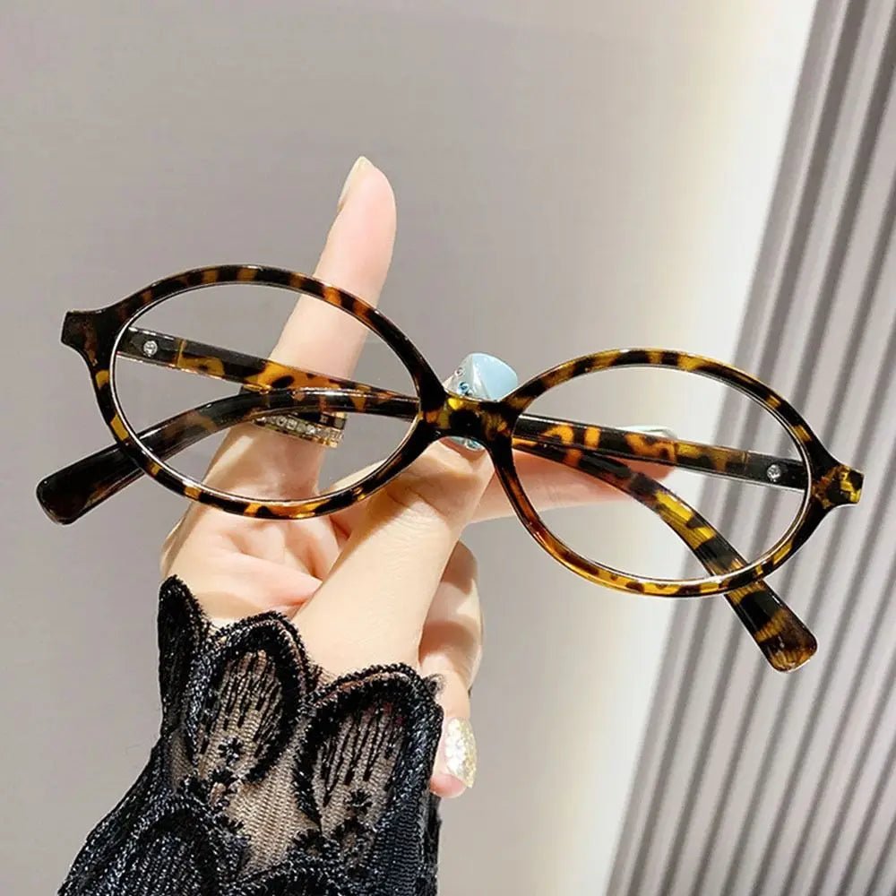 Cat Shop Boys - Y2K Retro Oval Frame Glasses Women Female Sweet Cool Eyewear Trend Reading Computer Anti Blue Light Eyeglasses