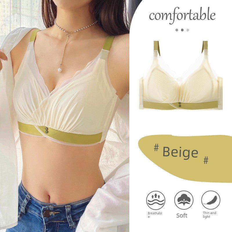 Cat Shop Boys - Youyoulu Plus Size Intimates Ultra - Thin Big Chest Small Full Cup Wireless Bra Sexy Lace Lingerie Intimates